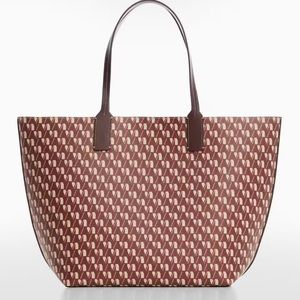 MANGO burgundy shopper bag/purse